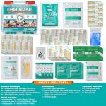 General Medi 110 Pieces Small First Aid Kit - HardCase First Aid Box - Contains Premium Medical Supplies for Travel, Home, Office, Vehicle, Camping, Workplace & Outdoor