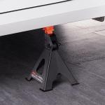 VEVOR Jack Stands, 3 Ton (6,000 lbs) Capacity Car Jack Stands, 10.8-16.3 inch Adjustable Height, for lifting SUV, Pickup Truck, Car and UTV/ATV, Red, 1 Pair