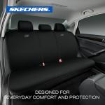 Skechers Seat Covers, Premium Breathable Polyester Seat Covers, Car Seat Covers Full Set Airbag Compatible, Automotive Comfort for Most Cars, Vans, Trucks, SUVs (Full Set,Grey)