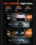 Vantrue N5S 4 Channel 360 Degree WiFi Dash Cam, STARVIS 2, IR Night Vision, 2.7K+1080P*2+1440P Front Rear Inside Dashcam, Voice Control, GPS, 24 Hours Parking Mode, LTE Support, Support 1TB Max