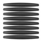 Partuto 8 Pcs 40cm Carbon Fiber Pattern Universal Bumper Guard Strips - SUV RV Car Truck Bumper Protector Patch Trim Anti-Collision Anti-Scratch - PVC Black