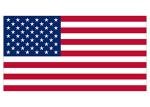 Rogue River Tactical 4 Pack USA American Flag Decal Bumper Sticker 5"x3"