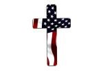 Rogue River Tactical Red White Blue Cross Decal Sticker American Flag USA Large Inch Patriotic Decal Auto Bumper Sticker Vinyl Car Truck RV SUV Boat Window