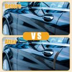 Partuto 8 Pcs 40cm Carbon Fiber Pattern Universal Bumper Guard Strips - SUV RV Car Truck Bumper Protector Patch Trim Anti-Collision Anti-Scratch - PVC Black