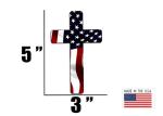 Rogue River Tactical Red White Blue Cross Decal Sticker American Flag USA Large Inch Patriotic Decal Auto Bumper Sticker Vinyl Car Truck RV SUV Boat Window