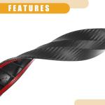 Partuto 8 Pcs 40cm Carbon Fiber Pattern Universal Bumper Guard Strips - SUV RV Car Truck Bumper Protector Patch Trim Anti-Collision Anti-Scratch - PVC Black