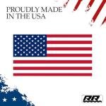 Rogue River Tactical 4 Pack USA American Flag Decal Bumper Sticker 5"x3"