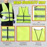 FLKQC Warning Triangles Safety Triangle Emergency Kit Foldable Reflective Triangles with Base Roadside Triangle Kit with Reflective Warning Vest