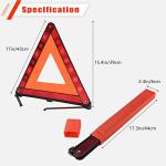 ATP Triangle Warning Frame Triangle Emergency Warning Reflector Safety Kit 3 Pack