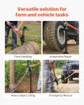 VEVOR Farm Jack, 34" Utility High Lift Farm Jack, 3.18 Ton (7,000 lbs) Capacity Ratcheting Off Road Utility Jacks, Heavy-Duty Lift Jacks with 5.12"-28" Lifting Range for Tractor, Truck, SUV