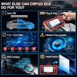 LAUNCH CRP123 V2.0 OBD2 Scanner-2025 New Model Engine/ABS/SRS/Transmission Diagnostic Scan Tool SRS Airbag Code Reader,3 Reset Oil Service/Throttle Relearn/SAS Reset,Lifetime Free Update