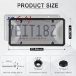 Alpmosn License Plate Covers & Frames Combo, License Plate Cover with Screw Washers and Cap, Car Exterior Accessories Black (2-Pack)