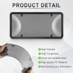 Alpmosn License Plate Covers & Frames Combo, License Plate Cover with Screw Washers and Cap, Car Exterior Accessories Black (2-Pack)