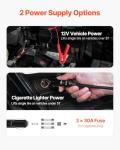 VEVOR Electric Car Jack, 5 Tons /11000 lbs, Scissor Jack with Built-in Inflator, 12V Tire Change Replacement with Impact Wrench & LED Light, Portable Jack kit for Sedan, SUV, Truck