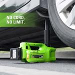 Greenworks 24V Cordless Car Jack Kit, 3 Ton Max Loading For Vehicle Weigh Hydraulic Jack with 2Ah Battery and Charger
