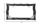 GG Grand General 60468 Chrome and Black Spider Web Style License Plate Frame w/2 Holes