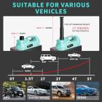 DAIMOT Electric Car Jack 5 Ton - 11023 LBS Floor Jack Lift, Included Impact Wrench, Garage Repair Car Tires Change for SUV MPV Sedan Truck (Green)