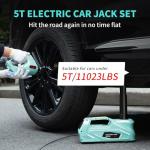 DAIMOT Electric Car Jack 5 Ton - 11023 LBS Floor Jack Lift, Included Impact Wrench, Garage Repair Car Tires Change for SUV MPV Sedan Truck (Green)