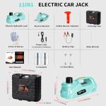 DAIMOT Electric Car Jack 5 Ton - 11023 LBS Floor Jack Lift, Included Impact Wrench, Garage Repair Car Tires Change for SUV MPV Sedan Truck (Green)