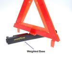 Goodyear Collapsible Safety Triangle GY3021 Reflective Portable Roadside Car Warning with Weighted Base - Orange