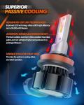 SEALIGHT H8 H16 H11 LED Fog Light Bulbs Yellow, 600% Brightness H11 Led Bulb Yellow Fog Lamps, 3000K Amber Strong Penetration H9 H8 Fog Light Bulb for Cars,Trucks, Plug and Play(Pack of 2)