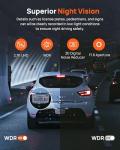 70mai 2.7K Dash Cam Front and Rear A500S, Dual Dash Camera for Cars, Dashcam with APP, Sony IMX335, ADAS, Built-in WiFi GPS, 2'' IPS Screen, WDR, Night Vision, 24/7 Parking Mode, Loop Recording