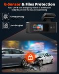 Wireless Dash Cam Front and Rear 2K, WiFi APP Dash Camera for Cars with 1.5'' Screen, Mini Dashcam Front and Back Support G-Sensor/Time Lapse 2 Kinds Parking Monitor