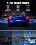 Wireless Dash Cam Front and Rear 2K, WiFi APP Dash Camera for Cars with 1.5'' Screen, Mini Dashcam Front and Back Support G-Sensor/Time Lapse 2 Kinds Parking Monitor