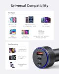 Car Charger for iPhone 16/16 Pro Max USB C Fast Charger,2Pack 90W 3-Port Charger Adapter for iPhone 16/16 Plus/16 Pro/16 Pro Max/15/14/Pro Max/AirPods4/ iPad Pro/Mini, (USB C to C Cable)