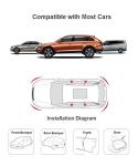 4 Packs Car Bumper Protector Strip,Front and Back Corner Bumper Guard for Car Anti Collision Strips,Universal Bumper Protector Trim Tape 40x5CM (Black)