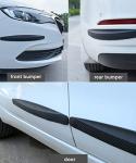 4 Packs Car Bumper Protector Strip,Front and Back Corner Bumper Guard for Car Anti Collision Strips,Universal Bumper Protector Trim Tape 40x5CM (Black)