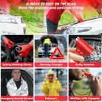 298PCS Roadside Emergency Car Kit- Car Emergency Kit with Jumper Cables, Roadside Emergency Kit for Vehicles, Emergency Car Kit, Car Safety Kits, Gloves,Tow Strap,Tool Kit,Reflective Warning Triangle