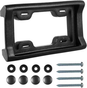 BLVD-LPF OBEY YOUR LUXURY License Plate Frame Bumper Guard Screws Included - 2.3" Thick Rubber License Plate Mount Protects Bumper from Scratches & Dents - Universal Fit for Cars, Trucks, SUVs, & Vans