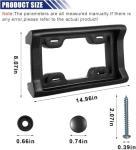 BLVD-LPF OBEY YOUR LUXURY License Plate Frame Bumper Guard Screws Included - 2.3" Thick Rubber License Plate Mount Protects Bumper from Scratches & Dents - Universal Fit for Cars, Trucks, SUVs, & Vans