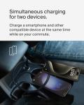 Belkin BoostCharge 42-Watt Dual Port Fast Car Charger w/30W USB-C & 12W USB-A Ports, USB-C to C Cable Included for iPhone 16, 16 Pro, Galaxy S25, S24, Pixel 9 & 8, Nintendo Switch 2 & More - Black