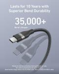 Anker Car Carplay Cable for iPhone 17 16 Pro Max Plus, Upcycled Braided USB A to USB C Car Charger Cord for Samsung Note20 and More (3FT, Black)
