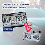 American Flag License Plate Frame - Airxwills Black Frame, 2 Packs Universal Aluminum for Front and Rear Car Tags.
