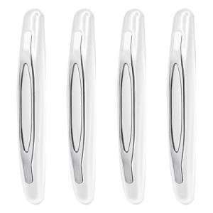 HQRNYP 4PCS Car Door Edge Guards, Car Metal Bumper for Doors, Anti-Collision Auto Scratch Protector, Auto Exterior Accessories Self Adhesive Bumper Edge Trim Guard Protector for Most Vehicles (White)