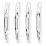 HQRNYP 4PCS Car Door Edge Guards, Car Metal Bumper for Doors, Anti-Collision Auto Scratch Protector, Auto Exterior Accessories Self Adhesive Bumper Edge Trim Guard Protector for Most Vehicles (White)