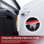 HQRNYP 4PCS Car Door Edge Guards, Car Metal Bumper for Doors, Anti-Collision Auto Scratch Protector, Auto Exterior Accessories Self Adhesive Bumper Edge Trim Guard Protector for Most Vehicles (White)