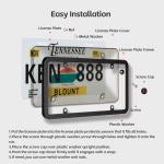 License Plate Cover & Frames, 2 Pack Clear License Plate Protector, ABS Car Front/Rear License Plate Frame with Screws Caps, Fit Any Standard US Plates