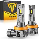FAHREN H11/H8/H16 LED Fog Light Bulbs,16000LM 800% Brightness Upgraded 6500K Cool White Light,60000HRS Lifespan H8 H16 Replacement Fog Bulbs Non-polarity, Play and Plug, Pack of 2