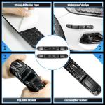 NHHEO 4Pcs Car Bumper Guard Strip, Universal Front Rear Bumper Protector Anti-Collision Anti-Scratch for Cars SUV Pickup Truck(Carbon Fiber)