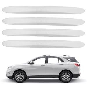 PATIKIL Bumper Guard Strip, 4 Pcs Anti-Collision Patch Anti-Scratch Rear Bumper Protector Trim Self Adhesive Car Side Door Edge Sticker for SUV Pickup Truck, White