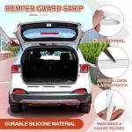 PATIKIL Bumper Guard Strip, 4 Pcs Anti-Collision Patch Anti-Scratch Rear Bumper Protector Trim Self Adhesive Car Side Door Edge Sticker for SUV Pickup Truck, White