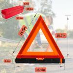 AYKRM 3Pack Car Warning Triangle Heavy Reflective Warning Road Safety Triangle Kit Suitable for car Breakdown and Temporary Parking on The Road.