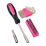 Hantinstom 39-Piece Household Tools Kit Essential Home Repair Set with Plastic Toolbox Ideal for College Students, Home Use & More