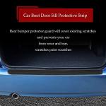 Car Rear Bumper Protector Guard, Universal Rubber Scratch-Resistant Trunk Door Sill Protector, Car Exterior Accessories Scratch-Resistant Rubber Guard Fit for Cars, SUVs