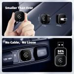 Wireless CarPlay Adapter for iPhone, Mini USB Design for Cars with Wired CarPlay, Fast Connection,5.8GHz WiFi,No Delay, Compatible with iOS 10+ & iPhone 6+, USB/Type C,Plug and Play (Black)