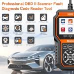 OBD2 Scanner Diagnostic Tool With DTC Solution Car Code Reader Reset Tool Check Engine Light Car CAN Diagnostic Scan Tool Read Clear Vehicle Fault Codes for All OBDII Protocol Cars Since 1996,Upgraded